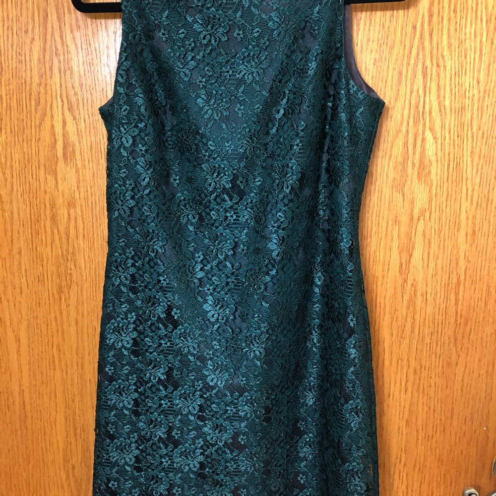 Deep green dress